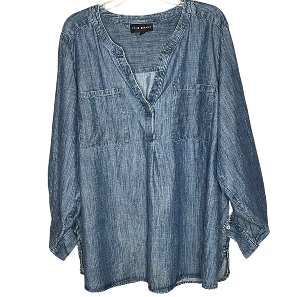 Lane Bryant Tops - Lane Bryant Chambray Top Sz 22